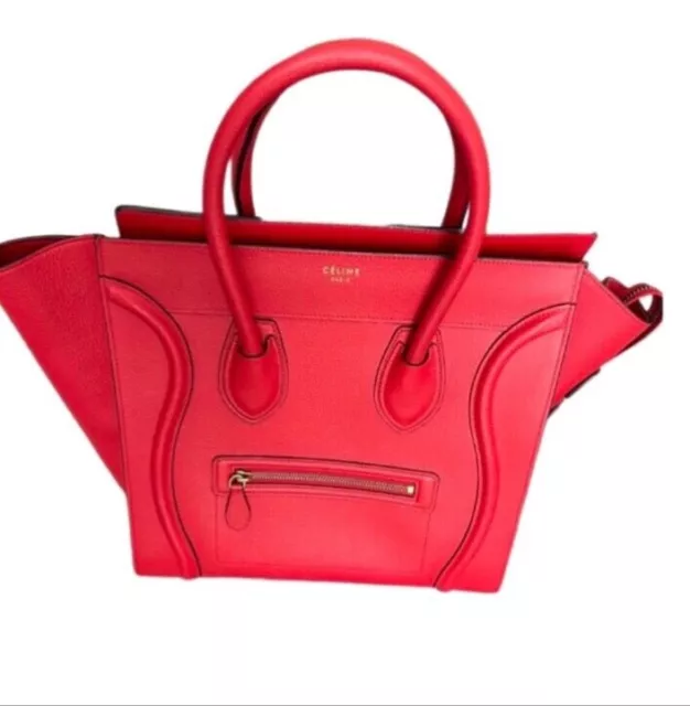 Large Red Celine Tote Bag