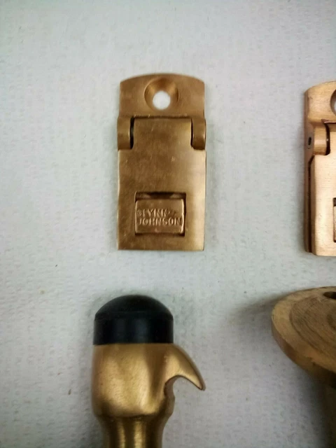 Lot of 2 Glynn Johnson Door Stop and Holder Bronze W20 NOS 3