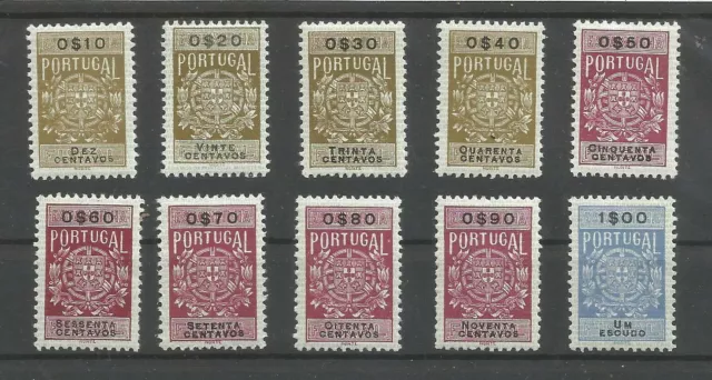 Portugal uncatalogued Fiscal Revenue stamps date unknown, fine mint never hinged