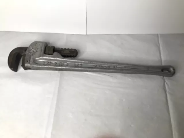 RIDGID Aluminum H D Pipe Wrench Model 824 24" Straight Pipe Wrench made in USA