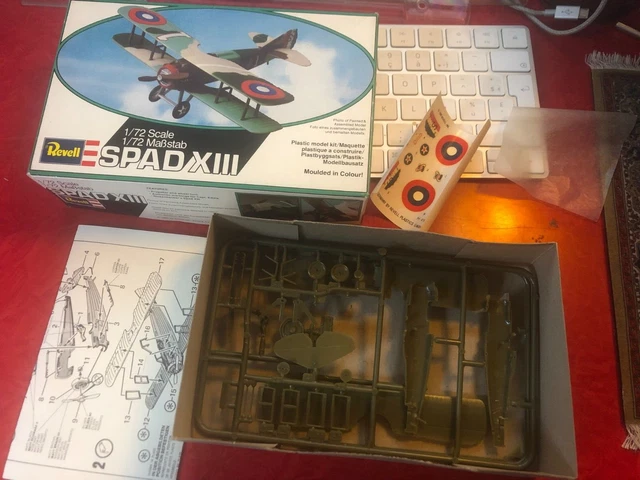 AVION BIPLAN EN Metal Plastique Original Jouet Ancien Espagnol /Élice