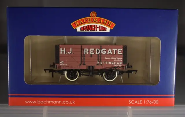 Bachmann Ltd Ed 7 Plank Fixed End Wagon - 'H J REDGATE' - 37-075R - MIB