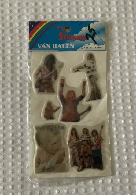 Van Halen Puffy Stickers Vintage 1970s/1980s Retro Band Memorabilia NOS NIP