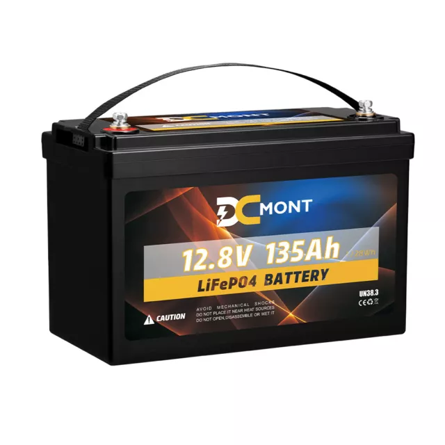 DC MONT 12V 135Ah Lithium Battery LiFePO4 Phosphate Deep Cycle Rechargeable Repl