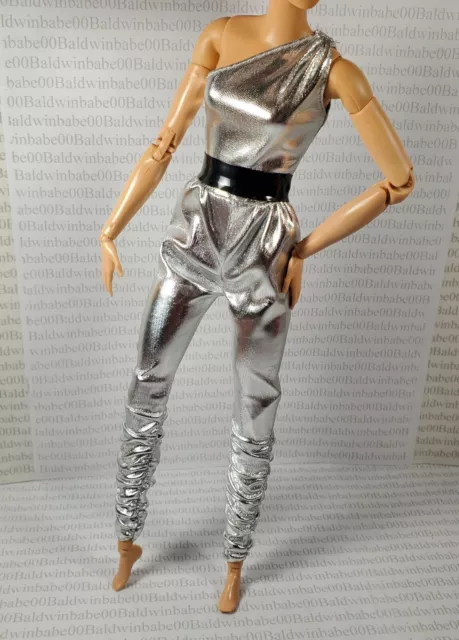 Bodysuit ~ Barbie Doll Made To Move Signature Looks #11 Metallic Silver Jumpsuit