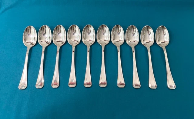 Cuillère à Entremets Christofle Modèle Boréal - Métal Argenté - Art Déco 18 Cm - France