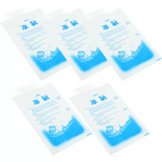 5 Pcs White Pe Ice Compresses Freezing Bags Fresh Refrigeration Seafood Cooling