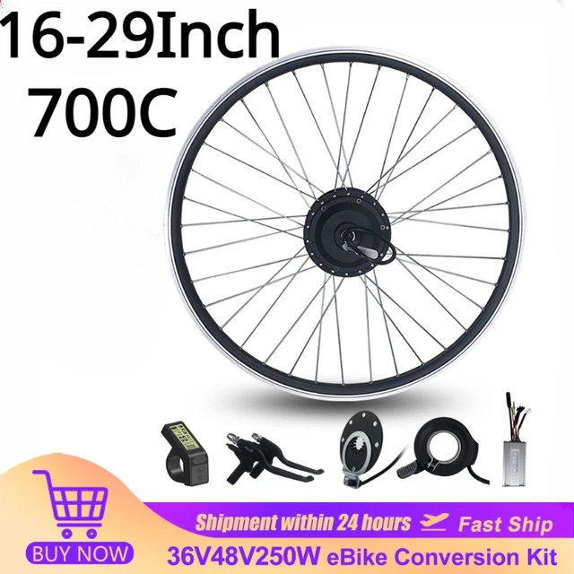 E-Bike Conversion Kit 36V 48V 250W Front Rear Wheel Motor Hub16 20-29inch 700C