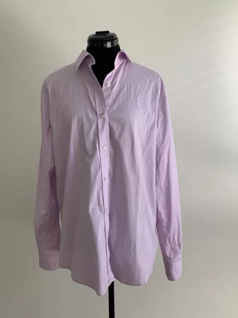 R.M Williams Size 16 Purple long sleeve button up shirt 97% Cotton