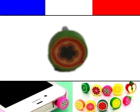 Cache anti-poussière jack universel iphone protection capuchon bouchon FRUIT 6