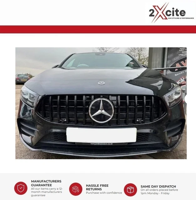 Calandre Avant Noire Look GT Pour Mercedes Classe A W177 (2018-2023) - Neuf