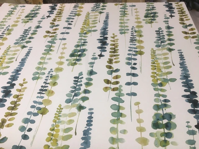 Santa Maria Teal Blue/Green Floral 140cm wide Curtain / Craft Fabric
