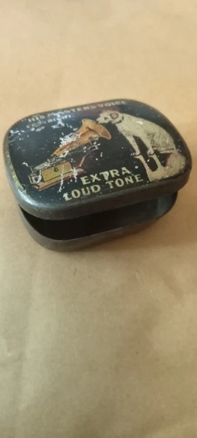 Vintage Extra Loud Tone His Masters Voice Gramophone  Tin Empty