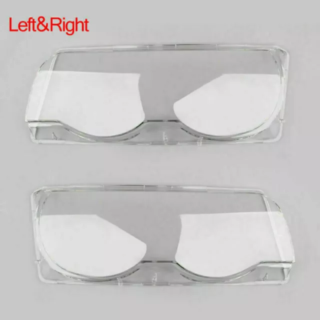 1Pair Car Clear Headlight Headlamp Lens Cover Shell Fit For BMW E38 1999-2001 A1