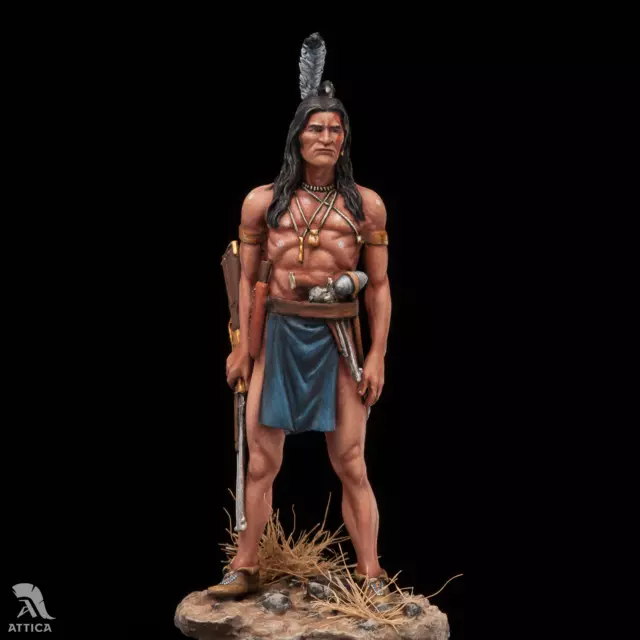 Crazy Horse Warchief of Lakota 54mm Painted Miniature Tin Toy Soldier | Art