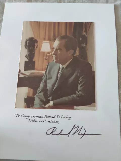 President Richard Nixon Signed Photograph Presidential Autograph