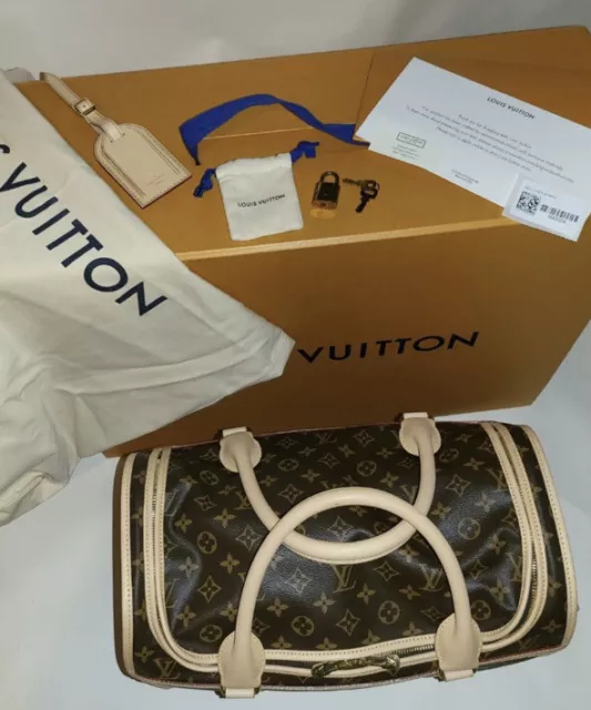 Louis Vuitton Dog Pet Cat Carrier Sac Chien 40 Luggage Carry On Travel  Monogram Canvas Travel Bag …