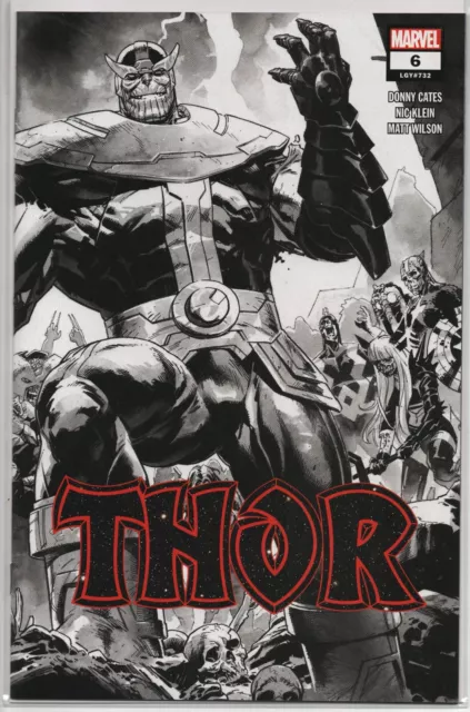 THOR #6 2nd Print 1:50 Nic Klein B&W Sketch Variant (Black Gauntlet) NM+