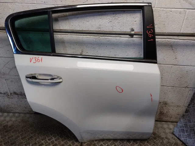 Kia Sportage Mk4 Complete Door Rear Right Driver Side White Hw 2016