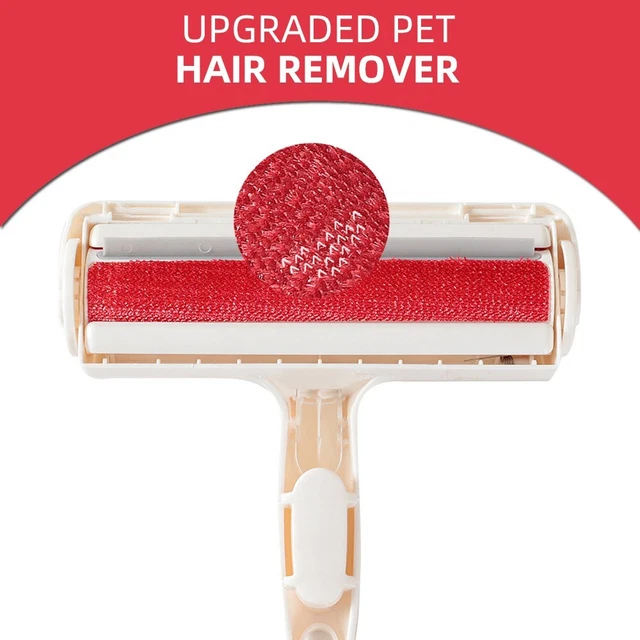 Pet Hair Roller Remover Lint Brush 2Way Dog Or Cat Comb Tool Convenient Cleaning 3