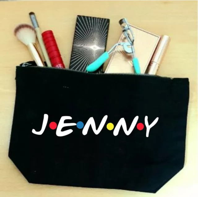 Friends TV Makeup Bag Personalised Name Cosmetic Bag - Friends TV Show Inspired