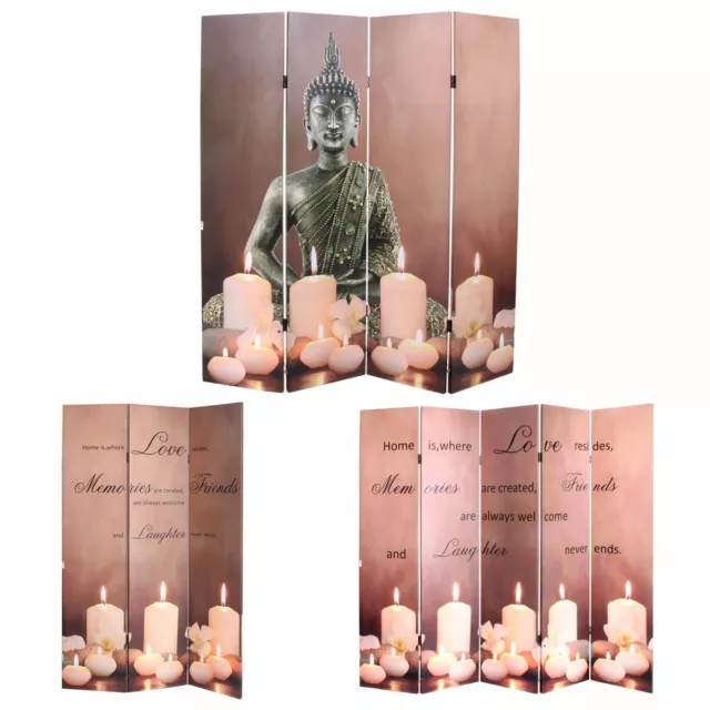 LED-Paravent Buddha, Trennwand Raumteiler, Timer netzbetrieben