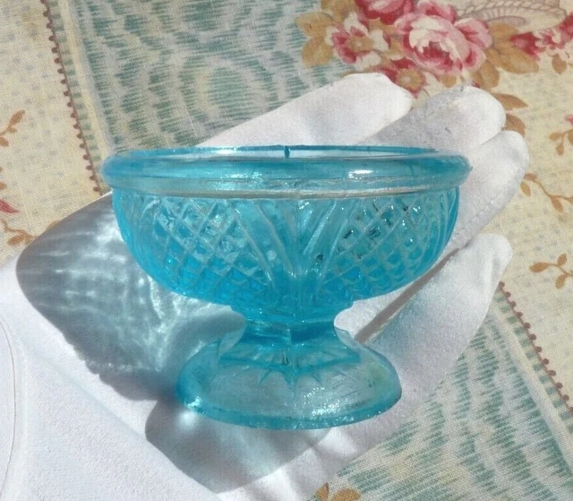 DÎNETTE ANCIENNE, POULE BOITE ANCIENNE en VERRE de PORTIEUX XIXe | UK