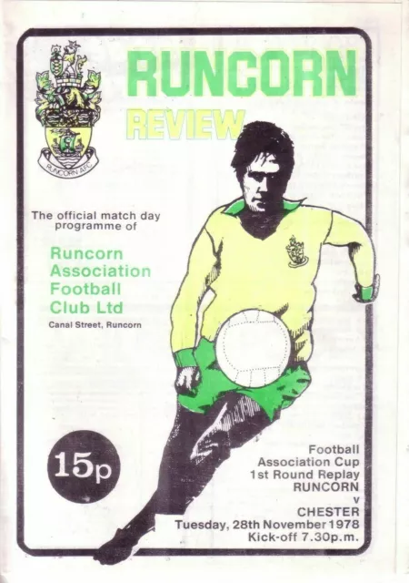 1978 RUNCORN v CHESTER  FA CUP 1ST ROUND REPLAY