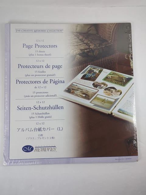 Juego de 15 protectores de página Creative Memories 12x12 + 1 extra NUEVO Y SELLADO