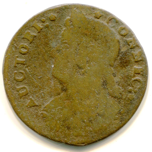 Connecticut 1/2 Penny 1787 Auctori: Miller hh.1 , W-3125 decent coin  lotdec8694