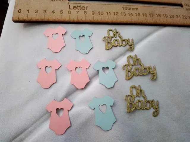 Table Confetti Baby Gender Reveal Christening Boy Girl Baby Shower Party Bibs