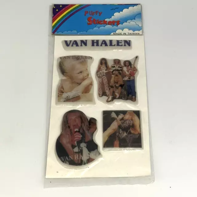 Van Halen Sealed Puffy Stickers 1984 David Lee Roth Eddie Vintage 80s Rock Music