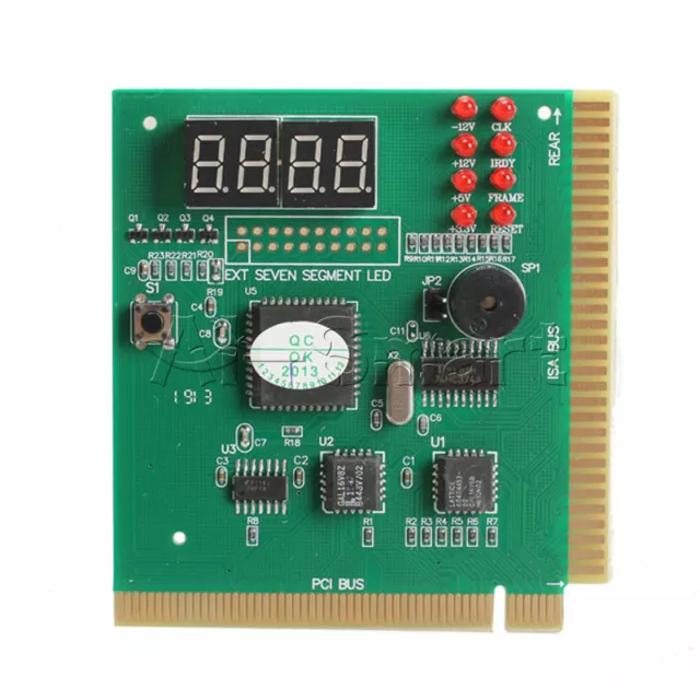 PC Motherboard Diagnostic Card 4-Digit PCI/ISA POST Code Analyzer USB PCI Tester