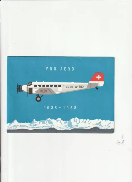 Schweiz - Flugpostumschlag " PRO AERO  1938 - 1988 "