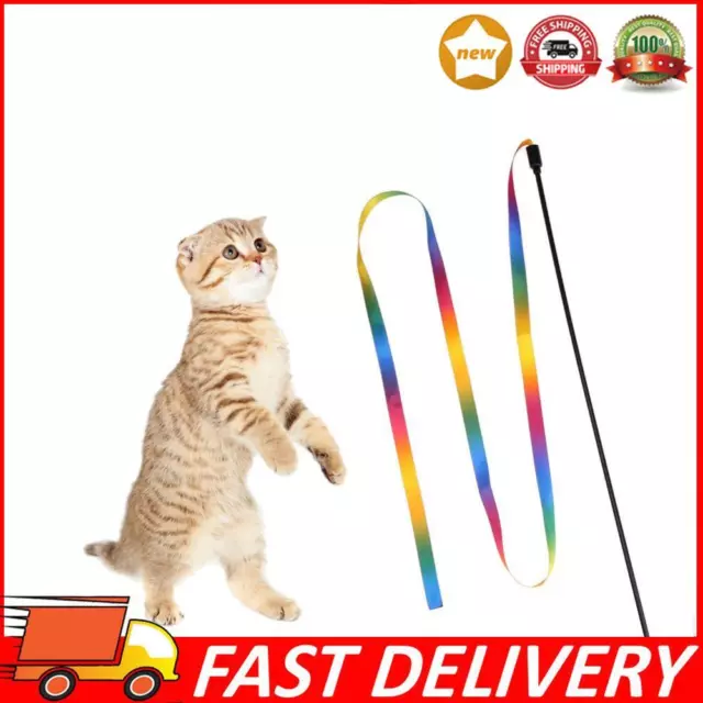 Rainbow Cloth Ribbon Cat Catcher Teaser Toys Lightweight Gifts for Pet Supplies