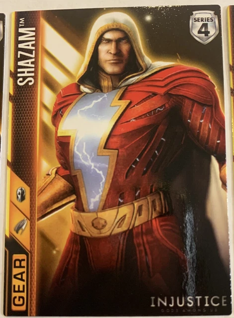 ULTRA RARE SHAZAM Gear Card# 123 Series Injustice Gods Among