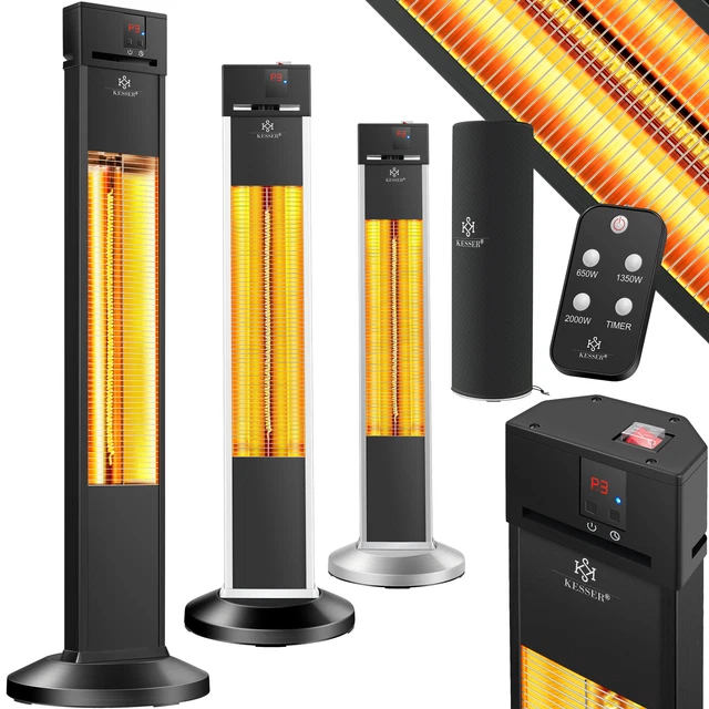 KESSER® Heizstrahler Standheizstrahler Infrarotstrahler Terrassenstrahler 2000W