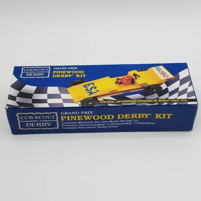 NEW Boy Scouts Official Grand Prix Pinewood Derby Racing Car Kit in Sealed  Box