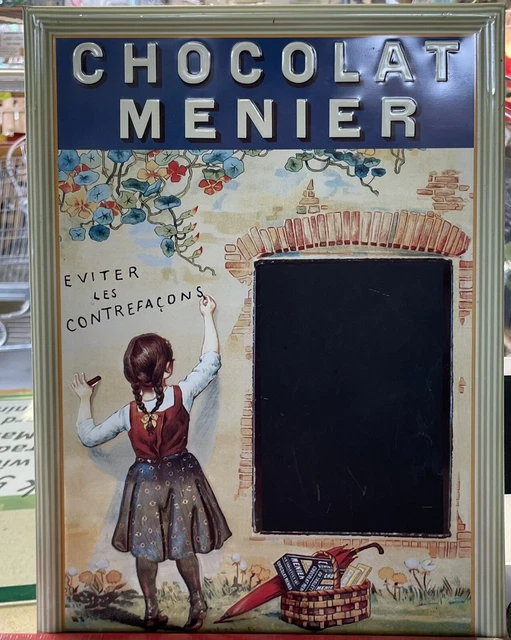Plaque émaillée bombée Chocolat Menier
