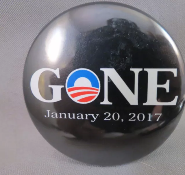 WHOLESALE LOT OF 12 ANTI OBAMA BUTTONS LAST DAY GONE JAN. 20 2017 Trump $ 01.20