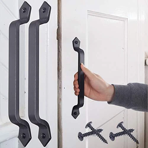 WEBI Rustic Gate Handle:11 Inch Cast Iron Sliding Barn Door Handle,Vintage Me...