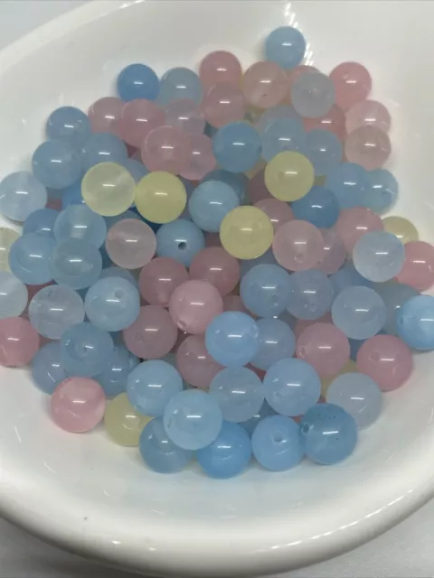 Wholesale Lot 140 Natural Gemstone Round Spacer Loose Beads MORGAN CHALCEDONY 8m