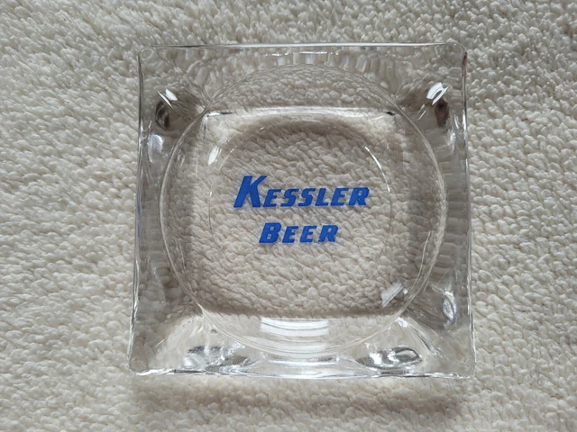 Vintage Kessler Beer Glass Ashtray Helena Montana Brewery Advertising