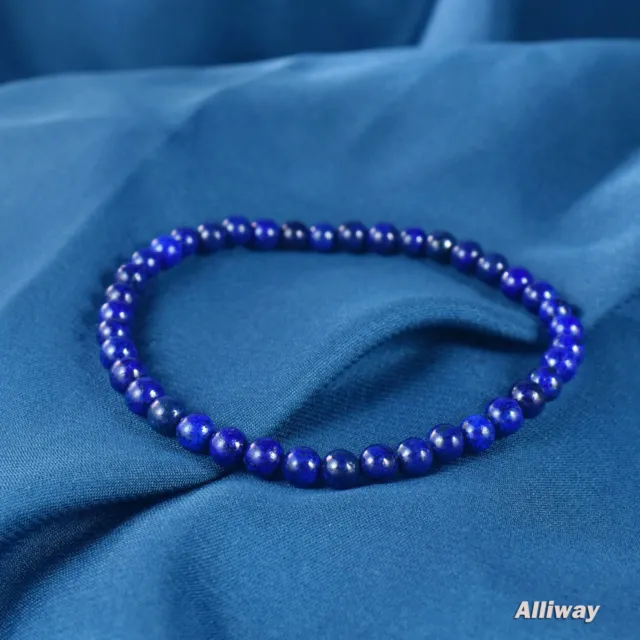 4mm Natural Gemstone Beads Stretchy Beaded Bracelet Crystal Healing Reiki Chakra