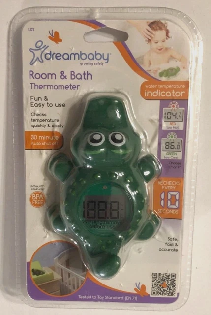 DREAM BABY Green Alligator Room & Bath Digital Thermometer 878931003229 New