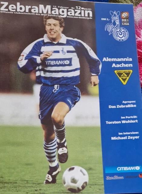 2000/01 2.BUNDESLIGA MSV Duisburg Alemannia Aachen EUR 2,99 PicClick DE