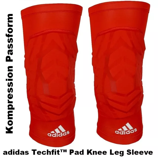 Adidas Techfit Knieschoner Knie-Bandage Knieschützer Basketball Volleyball rot