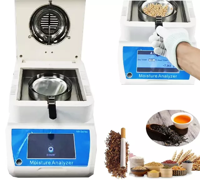 Lab Halogen Heating Moisture Meter Analyzer Tester 100g/0.001g for Plastic Food