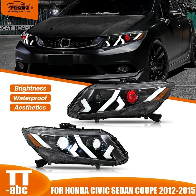 2012-2015 Honda Civic 4Dr Sedan Headlights - PRIMO DYNAMIC