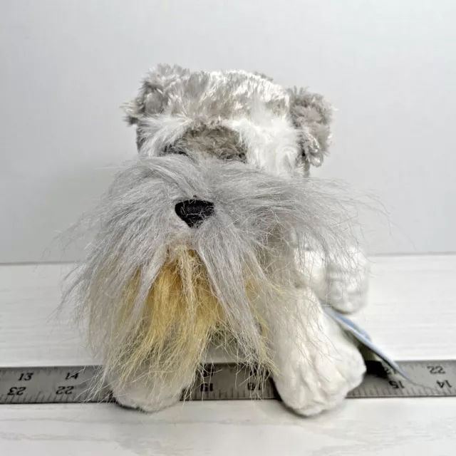 Ganz Webkinz Schnauzer Dog Plush Stuffed Animal Gray White Sealed Code HM159